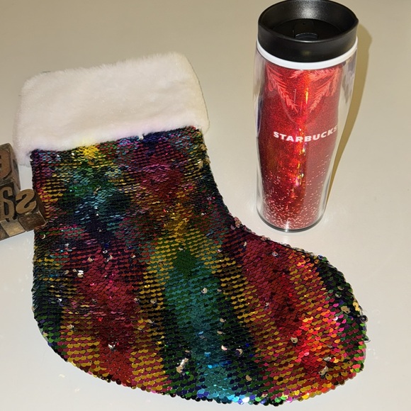 🆕🧜‍♀️STARBUCKS 2020 Holiday Red Glitter 16 oz. Holiday Insulated Travel Tumbler - Picture 3 of 8